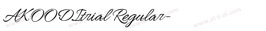 AKOODItrial Regular字体转换 AKOODItrial Regular字体转换